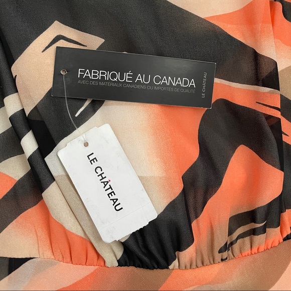 Le Chateau Chiffon Sleeveless Wrap Dress Medium - Picture 15 of 15